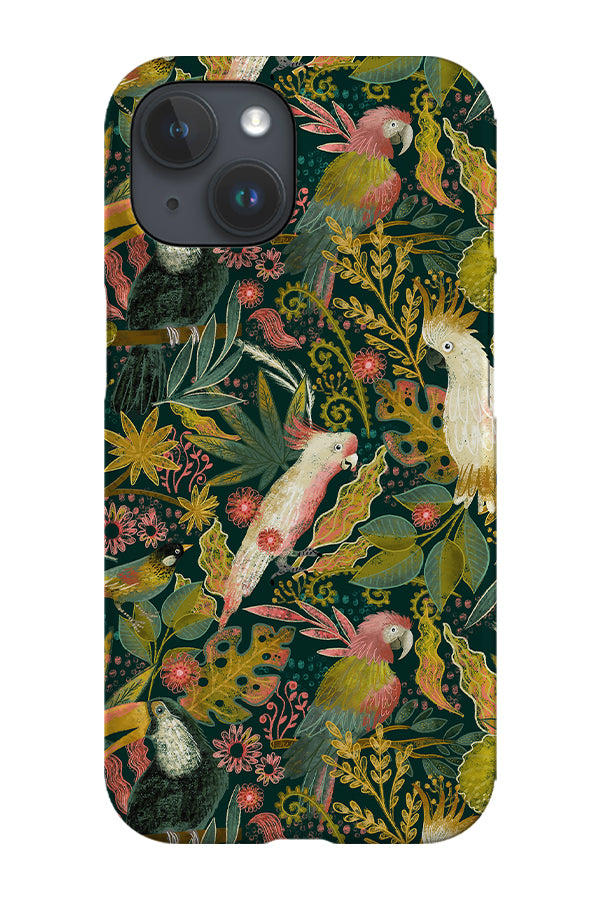 Adventure Tropical Birds by Fineapple Pair Phone Case (Green) | Harper & Blake