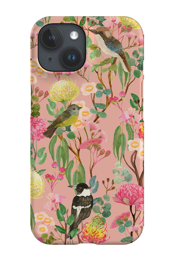Australian Birds and Blooms by Cecilia Mok Phone Case (Blush Pink) | Harper & Blake