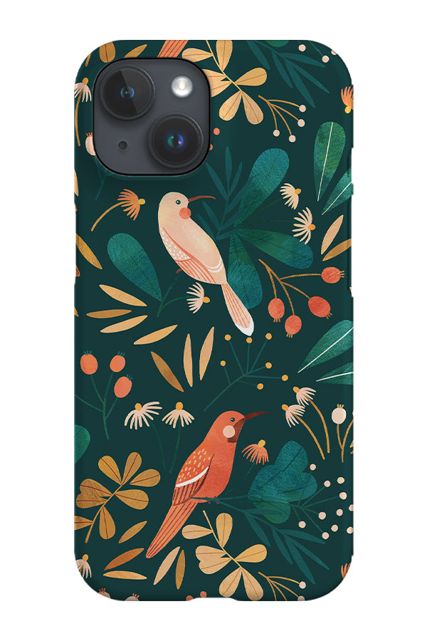 Autumn Birds by Tati Abaure Phone Case (Green) | Harper & Blake