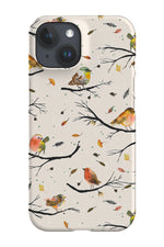 Bird Branches Autumn By Ninola Design Phone Case (Beige)