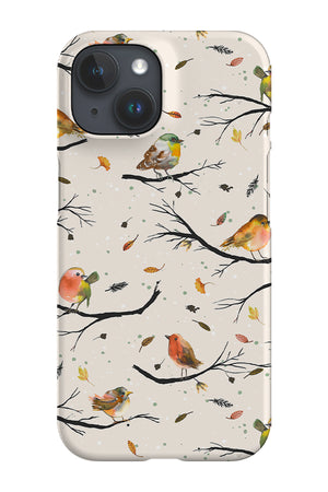 Bird Branches Autumn By Ninola Design Phone Case (Beige) | Harper & Blake