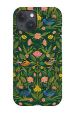 Bird Damask by Linn Warme Phone Case (Green)