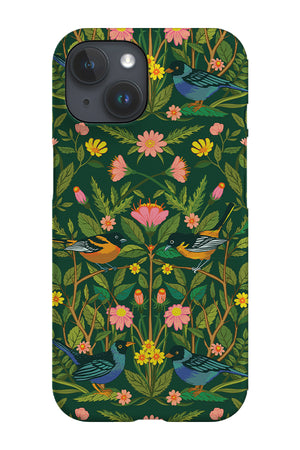 Bird Damask by Linn Warme Phone Case (Green) | Harper & Blake