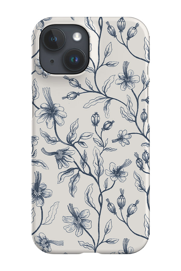 Blue Vines by Linn Warme Phone Case (Off White) | Harper & Blake