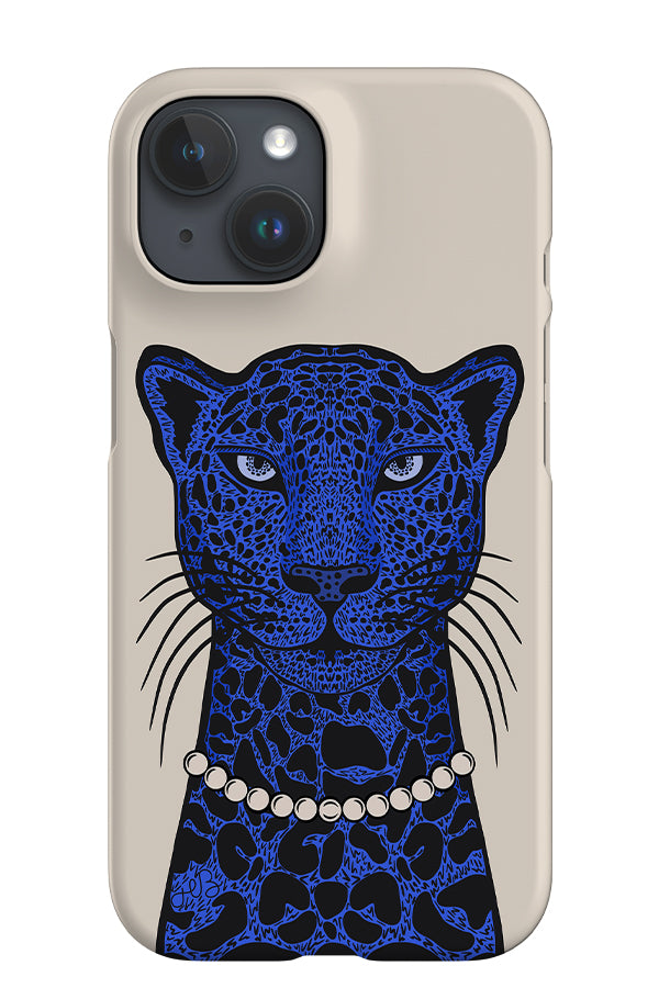 Bold Cheetah iPhone Phone Case (Electric Blue) | Harper & Blake