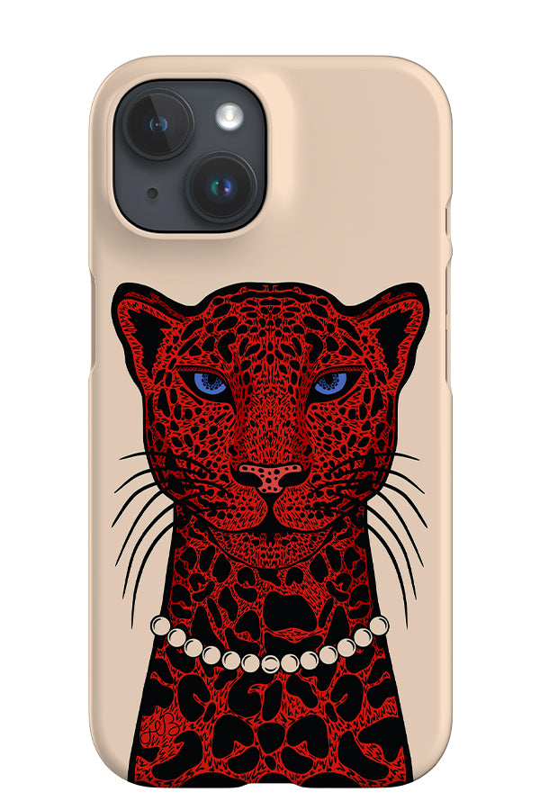 Bold Cheetah iPhone Phone Case (Off-White & Red) | Harper & Blake