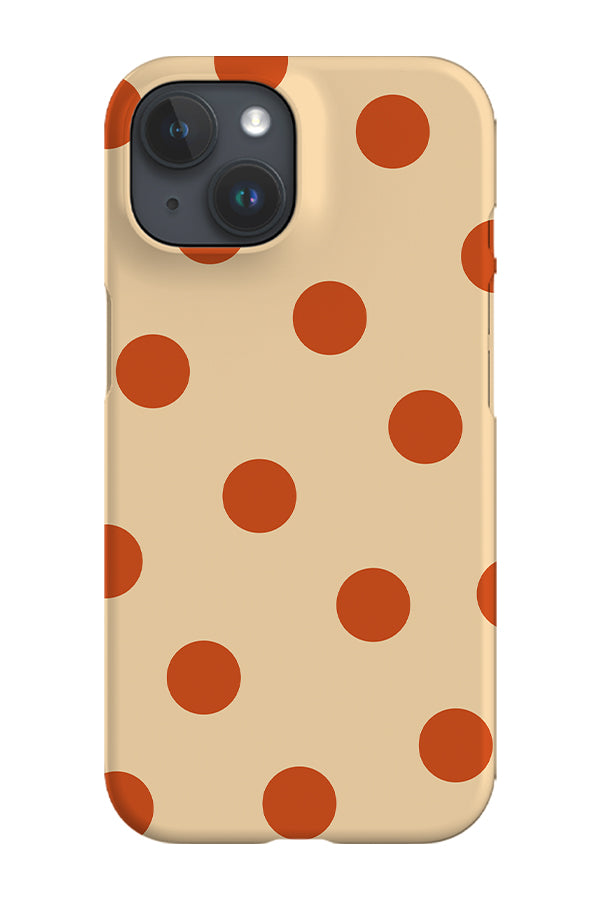 Bold Dots Phone Case (Beige Burnt Orange) | Harper & Blake