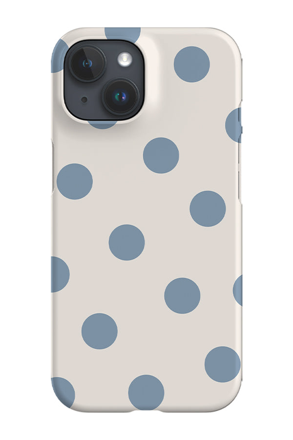 Bold Dots Phone Case (Ivory Dusty Blue) | Harper & Blake
