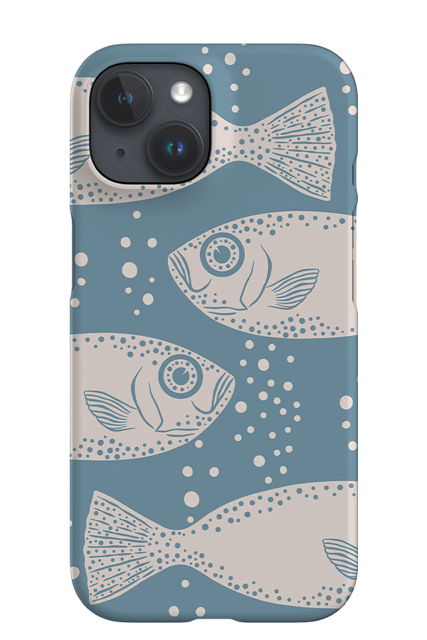 Bold Fish iPhone Phone Case (Dusty Blue) | Harper & Blake