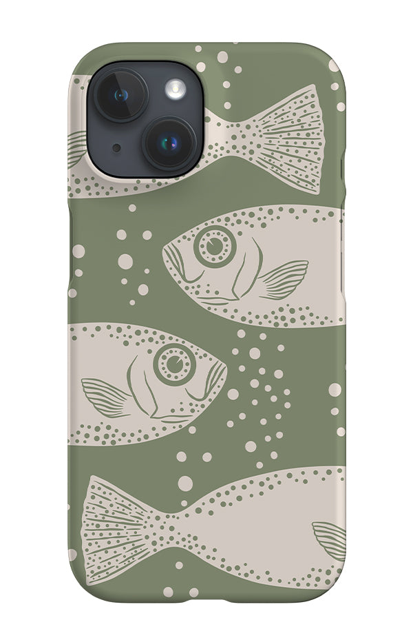 Bold Fish iPhone Phone Case (Linen Moss Green) | Harper & Blake