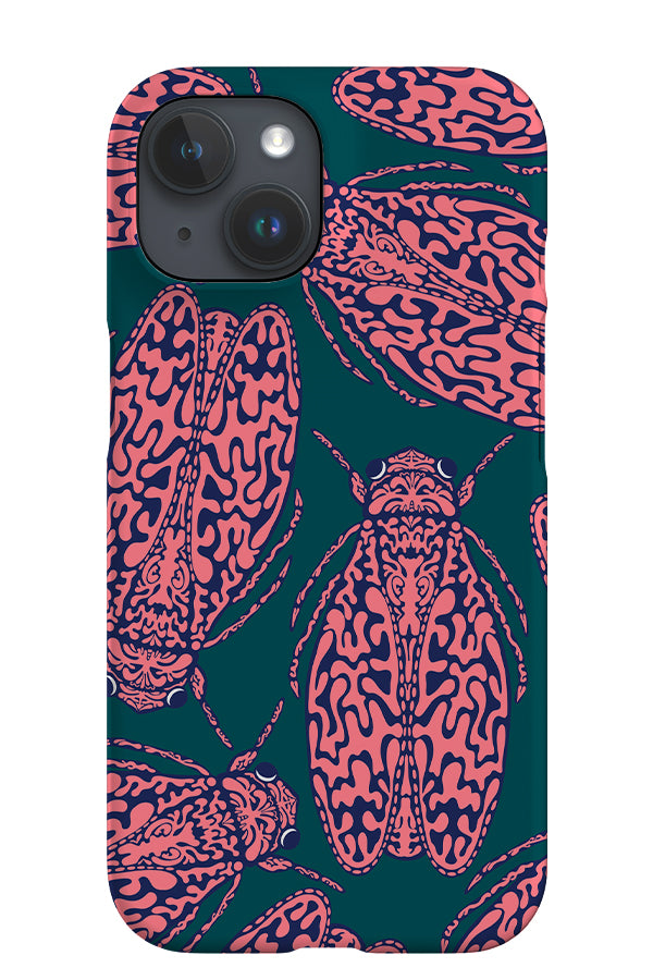 Bug Scatter iPhone Phone Case (Green Pink) | Harper & Blake