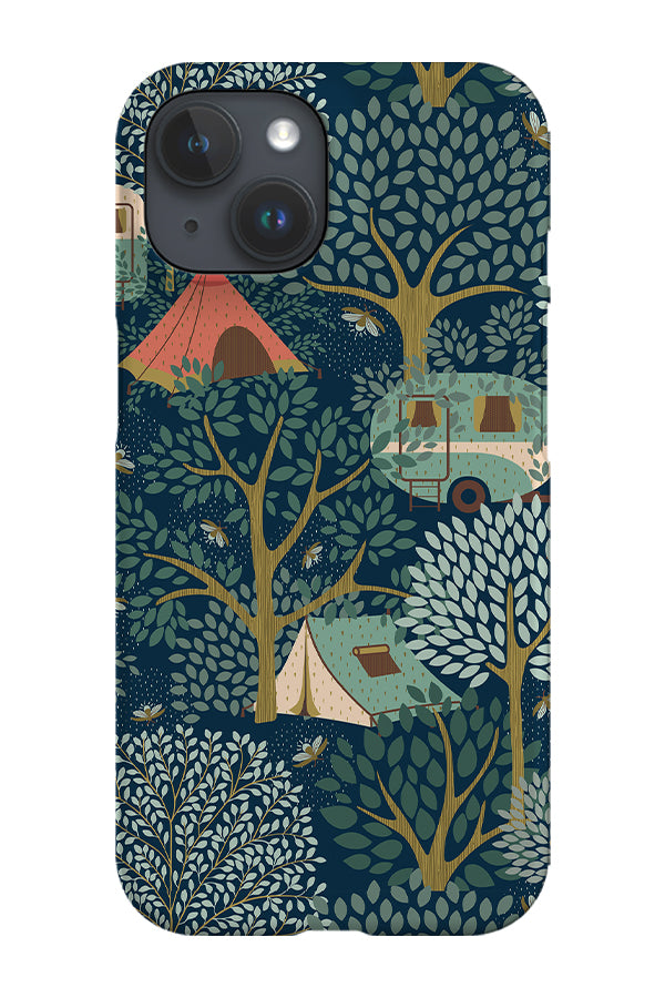 Camping Ditsy Adventure by Garabateo Phone Case (Blue)