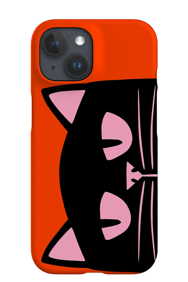 Cat Head iPhone Phone Case (Red) | Harper & Blake