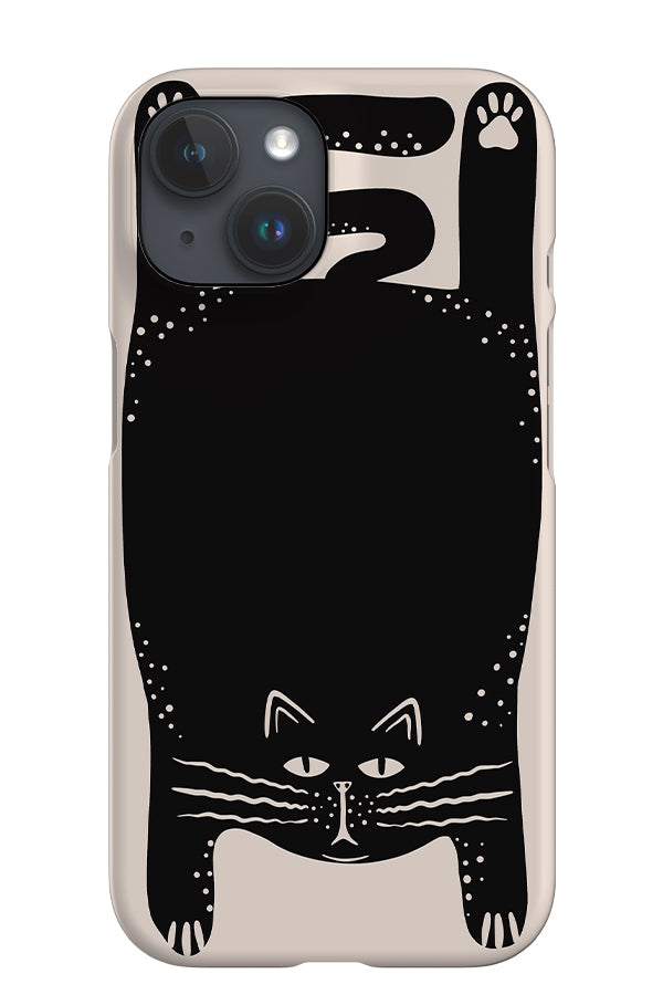 Cat Texture iPhone Phone Case (Beige Black) | Harper & Blake