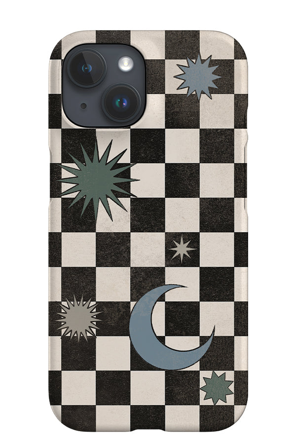 Checkerboard iPhone Phone Case (Blue Green) | Harper & Blake
