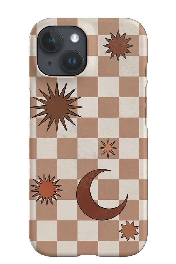 Checkerboard iPhone Phone Case (Brown) | Harper & Blake
