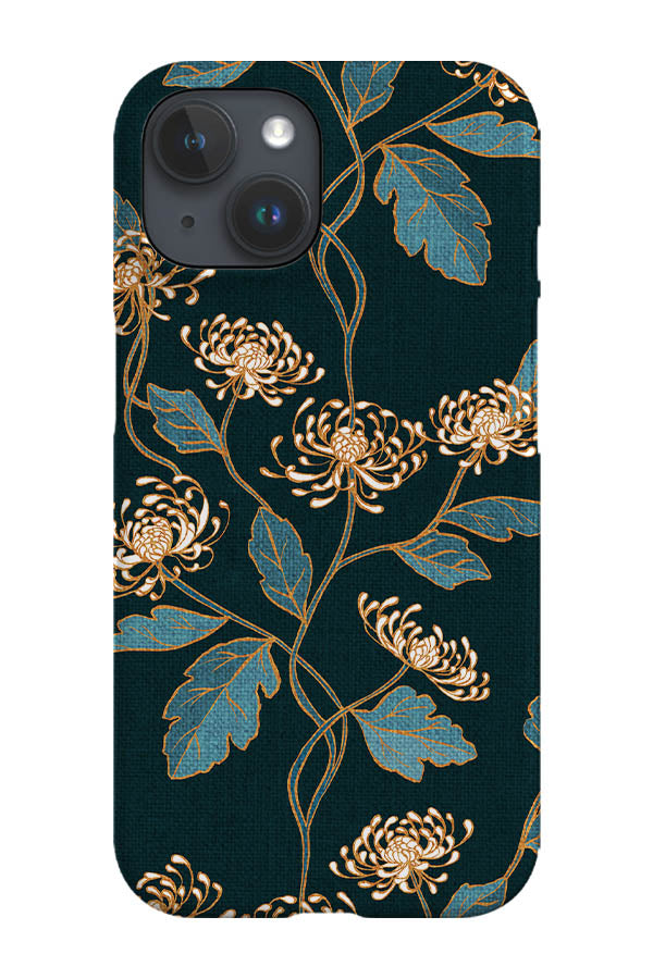 Chrysanthemum Nouveau by Cecilia Mok Phone Case (Blue)