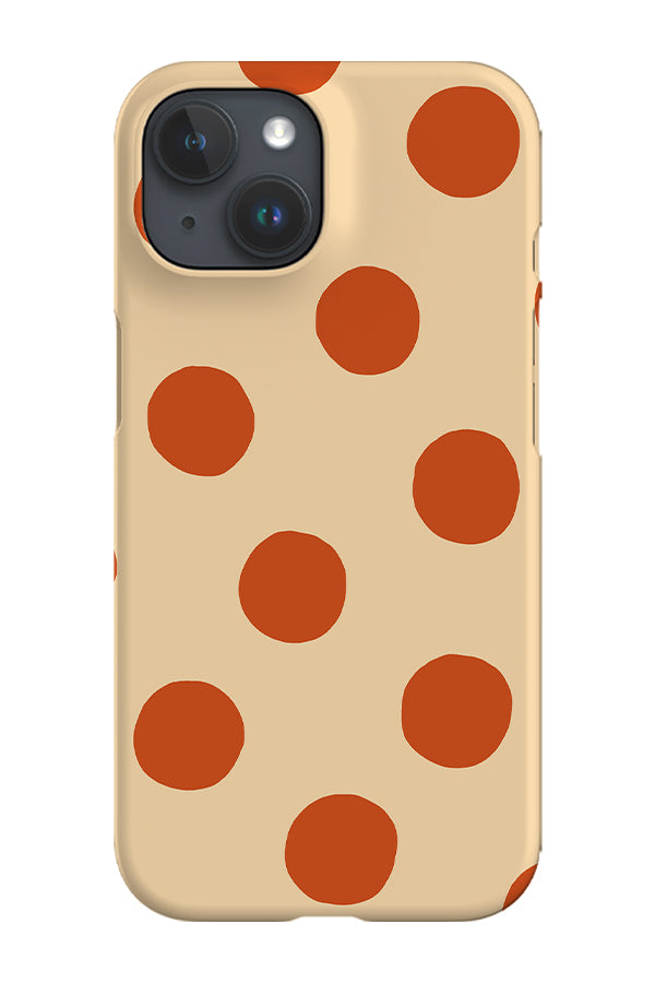 Clay Dots Phone Case (Beige Burnt Orange) | Harper & Blake