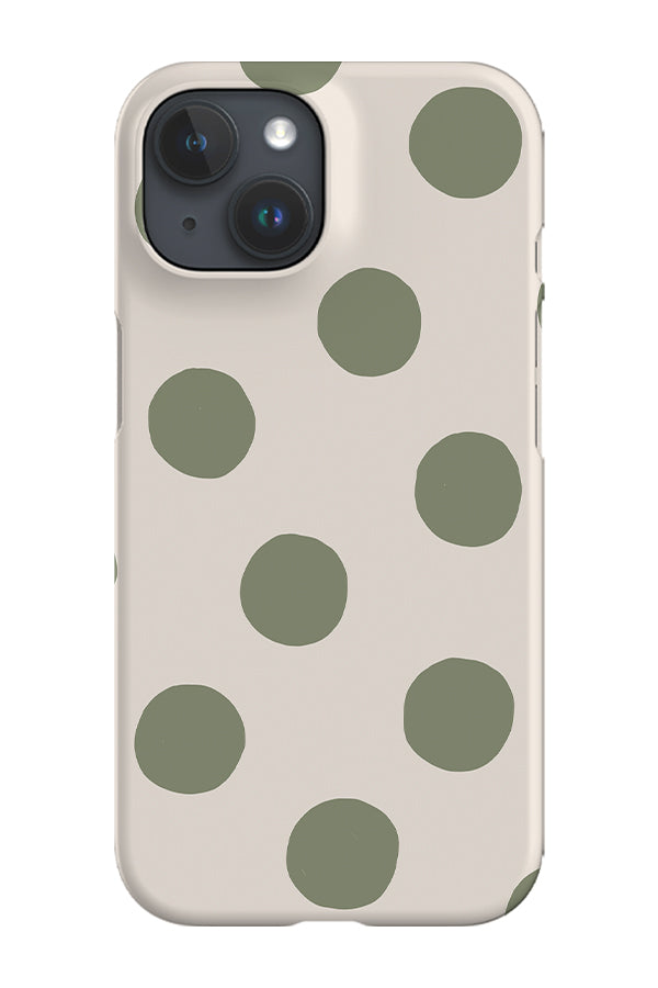 Clay Dots Phone Case (Linen Moss Green) | Harper & Blake