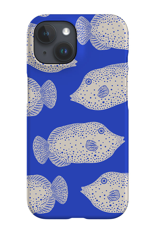 Clown Fish Scatter iPhone Phone Case (Electric Blue) | Harper & Blake