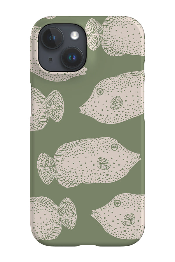 Clown Fish Scatter iPhone Phone Case (Linen Moss Green) | Harper & Blake