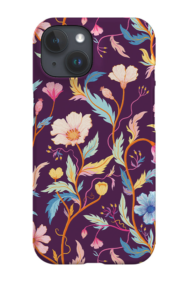 Colourful Purple Florals by Linn Warme Phone Case (Purple) | Harper & Blake