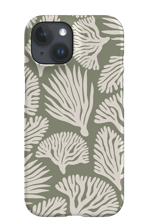 Coral Reef iPhone Phone Case (Linen Moss Green) | Harper & Blake