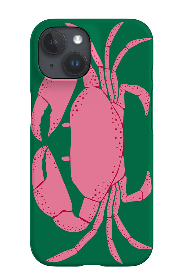 Crab Placement iPhone Phone Case (Green Pink) | Harper & Blake