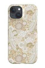 Cranes and Chrysanthemums by Cecilia Mok Phone Case (Beige)