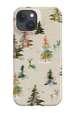 Deers in Forest By Ninola Design Phone Case (Beige)