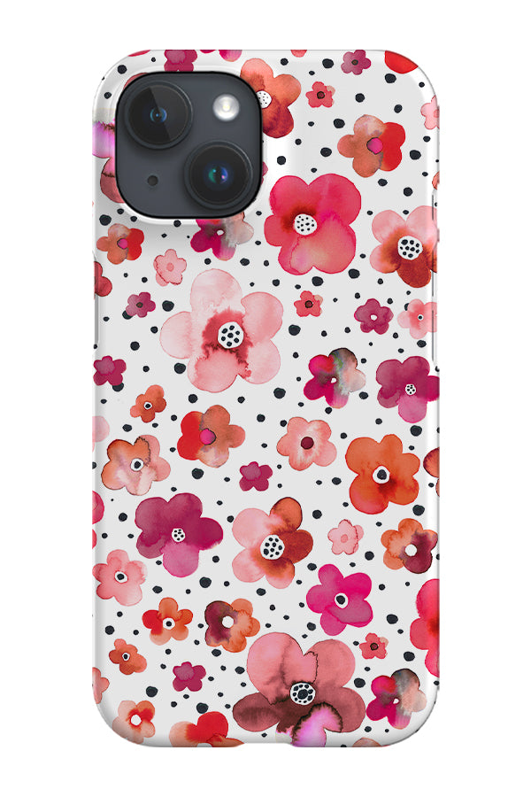 Dots Flowers By Ninola Design Phone Case (Coral Red) | Harper & Blake