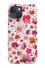 Dots Flowers By Ninola Design Phone Case (Coral Red)