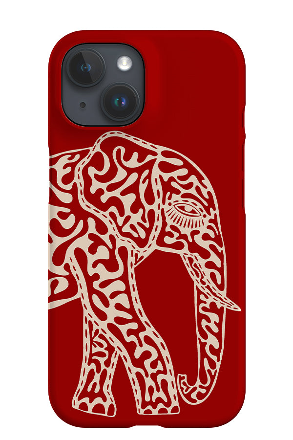 Elephant iPhone Phone Case (Beige Red) | Harper & Blake