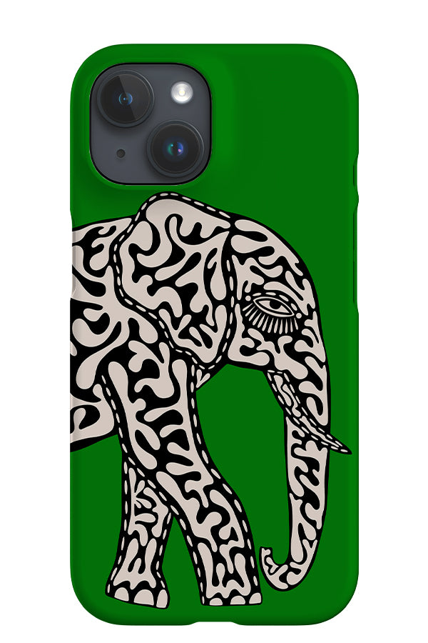 Elephant iPhone Phone Case (Green) | Harper & Blake