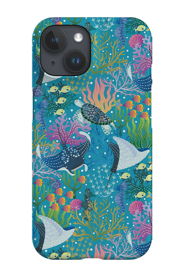 Enchanted Beauty Sea Life by Delively Dewi Phone Case (Blue)