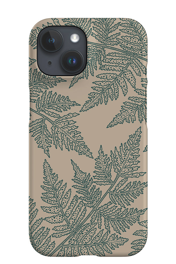 Fern Oversized Scatter iPhone Phone Case (Beige Green) | Harper & Blake
