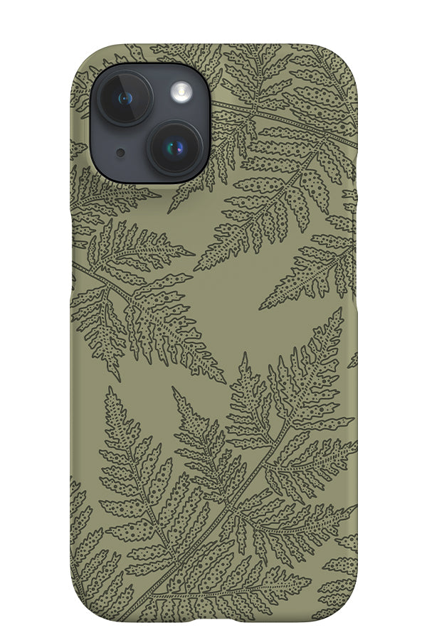 Fern Oversized Scatter iPhone Phone Case (Dark Green) | Harper & Blake