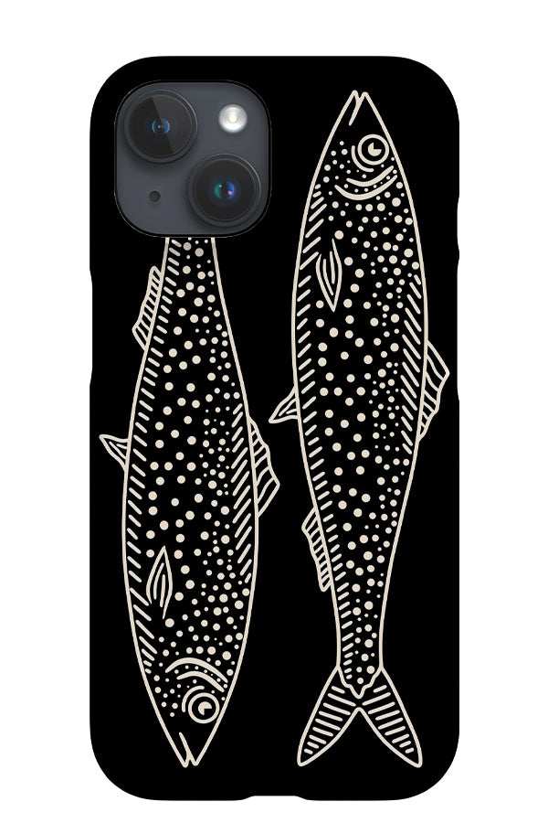 Line Art Fish iPhone Phone Case (Black & White) | Harper & Blake