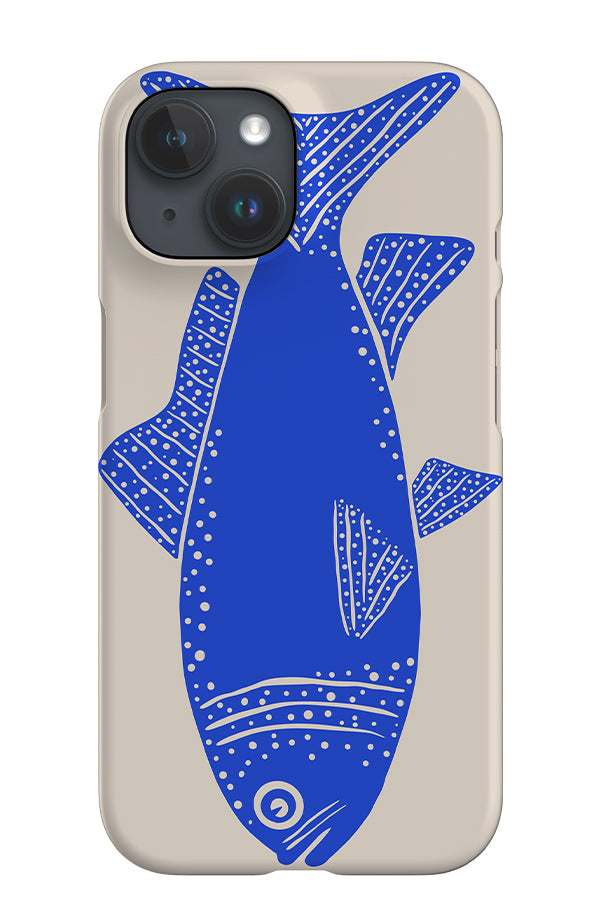 Fish iPhone Phone Case (Off-White Blue) | Harper & Blake