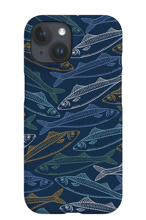 Fish Scatter iPhone Phone Case (Navy Multi) | Harper & Blake