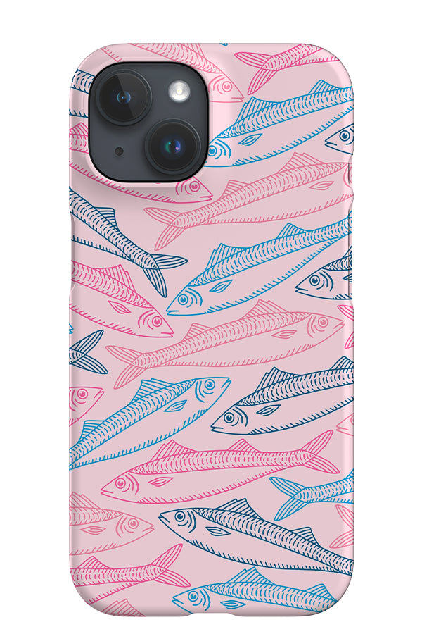 Fish Scatter iPhone Phone Case (Pink Blue) | Harper & Blake