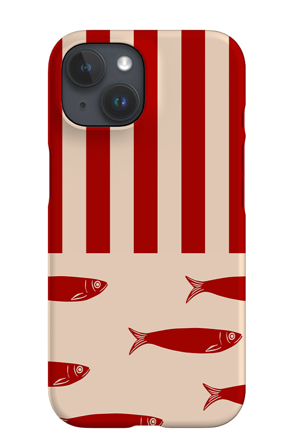 Fish Stripes iPhone Phone Case (Red) | Harper & Blake