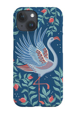 Flamingo and Pomegranate by Vivian Hasenclever Phone Case (Blue)