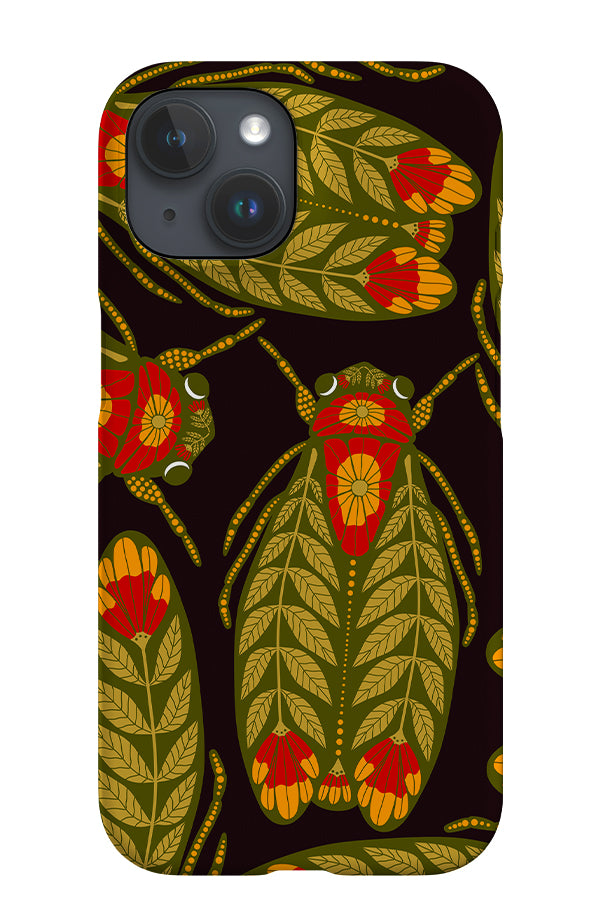 Floral Bug Scatter iPhone Phone Case (Black) | Harper & Blake
