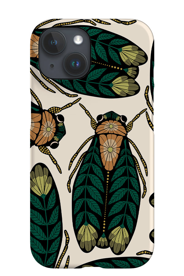 Floral Bug Scatter iPhone Phone Case (Green & Off-White) | Harper & Blake