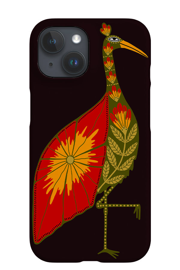 Floral Flamingo iPhone Phone Case (Black) | Harper & Blake