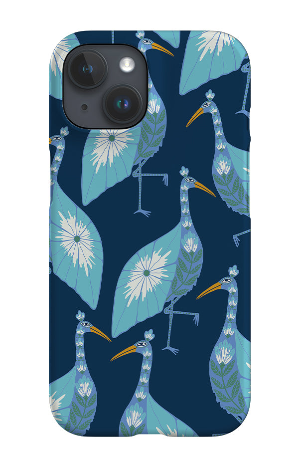 Floral Flamingo Scatter iPhone Phone Case (Navy) | Harper & Blake