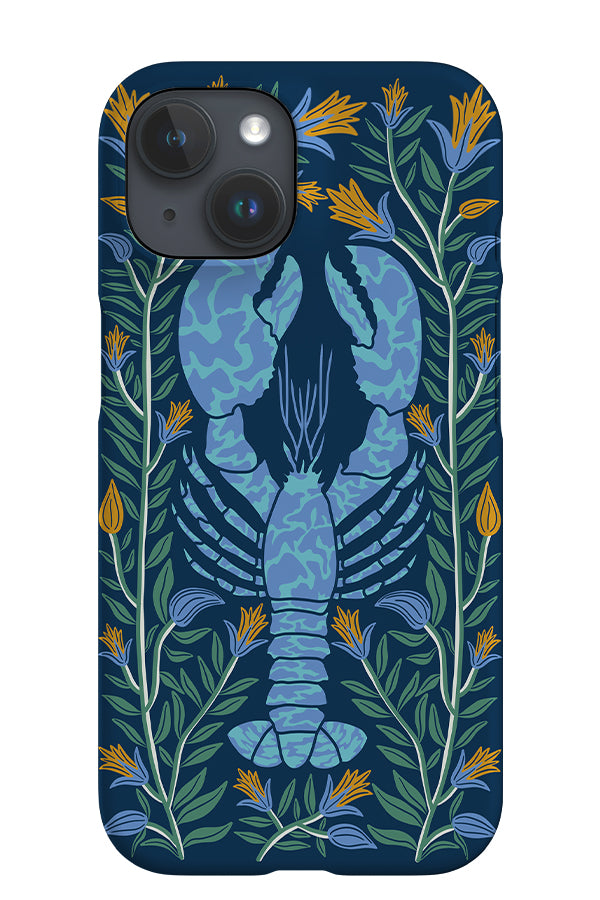 Floral Lobster iPhone Phone Case (Navy) | Harper & Blake