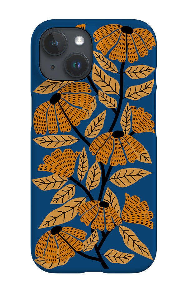Florals iPhone Phone Case (Blue Yellow) | Harper & Blake