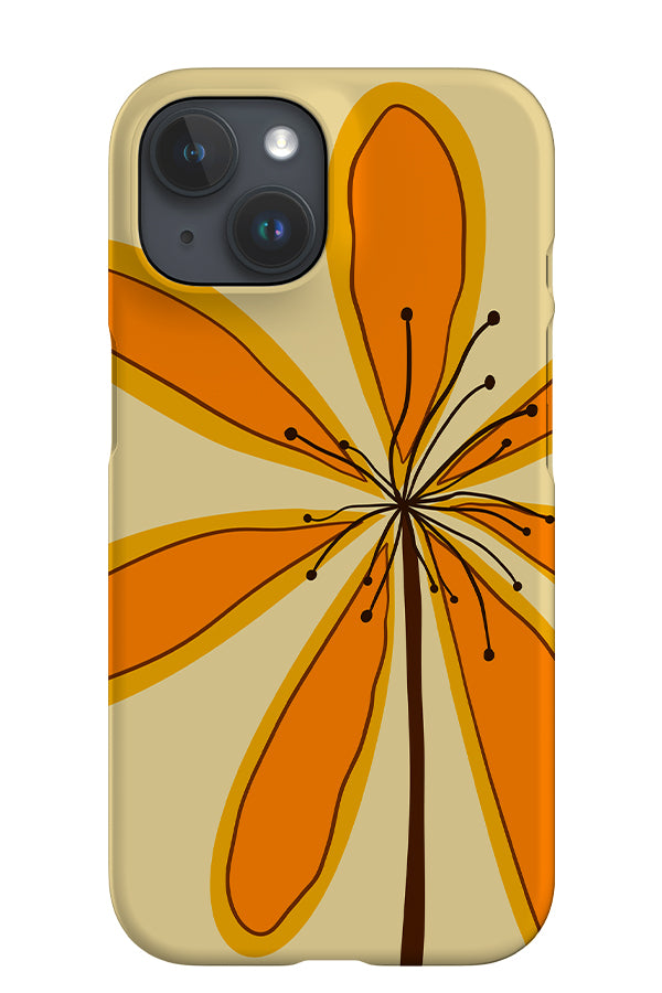 Flower Oversized Placement iPhone Phone Case (Yellow) | Harper & Blake